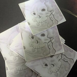 Personally Made Skull Art Stickers